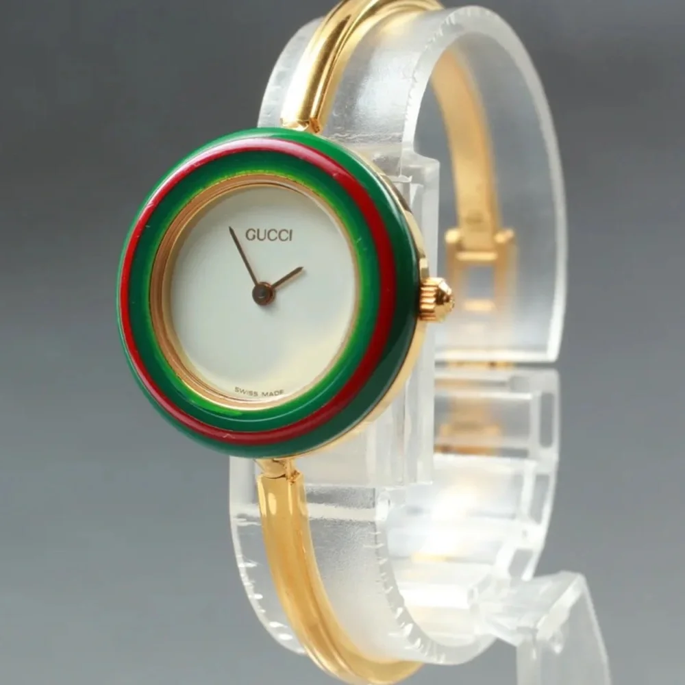 GUCCI 14k Gold Plated Watch Bracelet highly collectable! Vintage SO POPU…